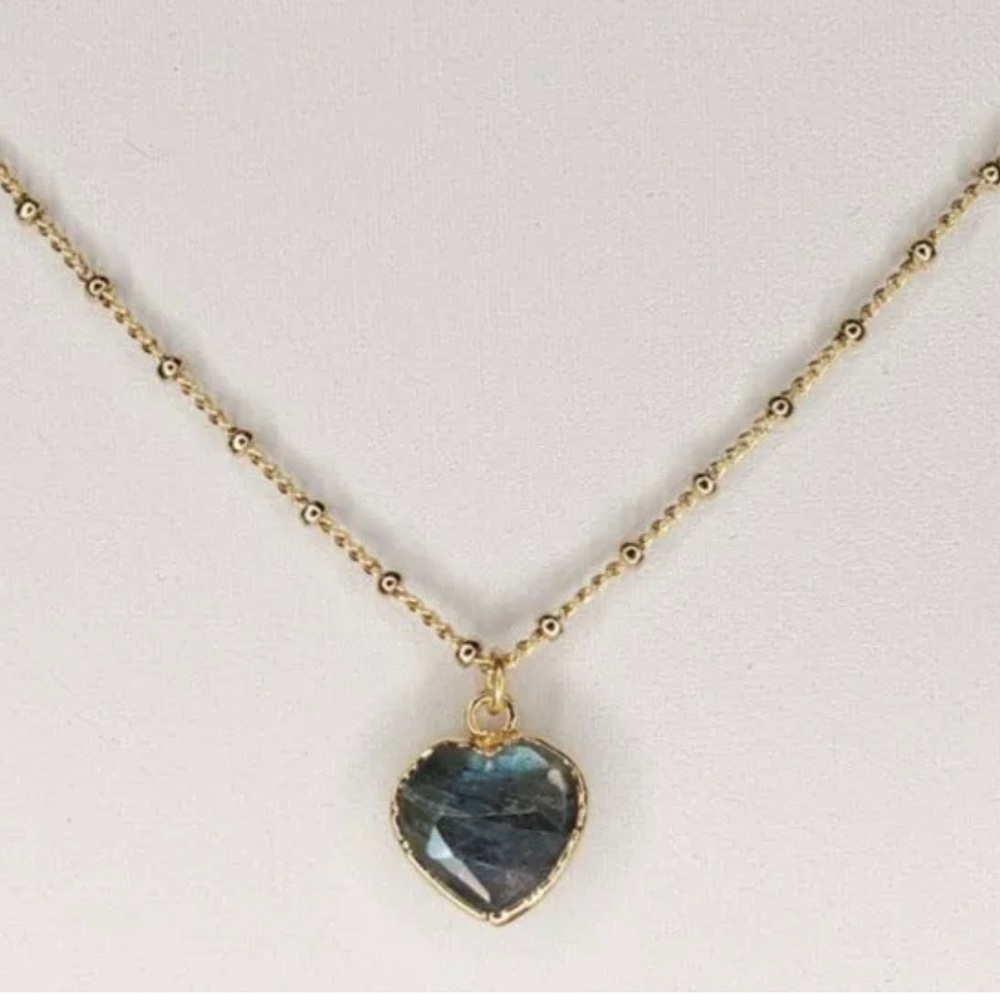 A.V. Max Heart Labradorite necklace - New